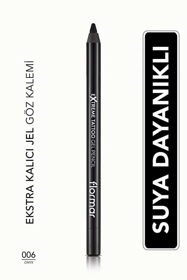 Watsons Flormar Waterproof Gel Eyeliner (BLACK) - Extreme Tattoo Gel Pencil - 006 Onyx - 8682536028882